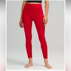 Red Lulu Lemon Align Leggings